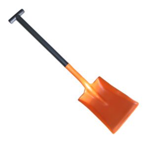 2 Piece Orange And Black Plastic Space Saver Shovel
